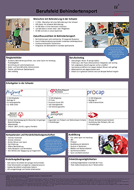 Poster zum Berufsfeld Behindertensport