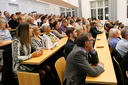 Das Publikum bei der Bachelor-Abschlussfeier Sportwissenschaft 2019.